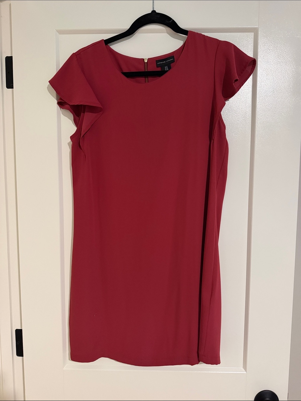 Dana Buchman Crimson Flutter-Sleeve Shift Dress
